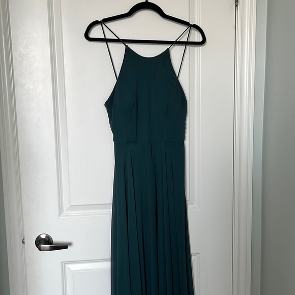 Chiffon Halter Bridesmaid Dress - Picture 3 of 4